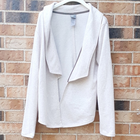 C9 Champion Asymmetrical Open Front Cardigan Sweater - Tan Size Large - Picture 9 of 9